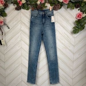 New slim high rise origin stretch denim jeans